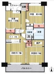 アソシエール中野弐番館 104 間取り図