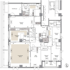 六本木プラシッド (ROPPONGI PLACID) 601 間取り図