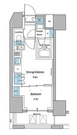 ルフォンプログレ大森山王 801 間取り図