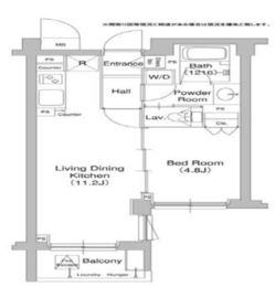 コンフォリア原宿 406 間取り図