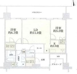 キャピタルマークタワー 44階 間取り図