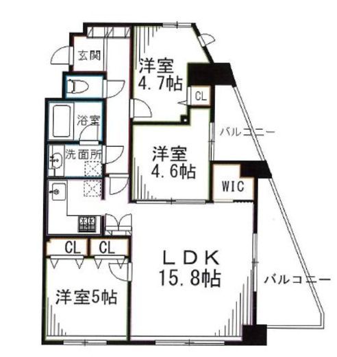 ラヴォア荻窪 3階 間取り図