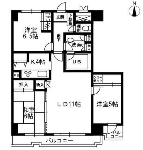 レジディア目白 412 間取り図
