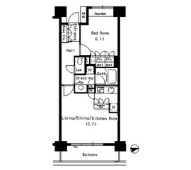 パークアクシス文京ステージ 813 間取り図