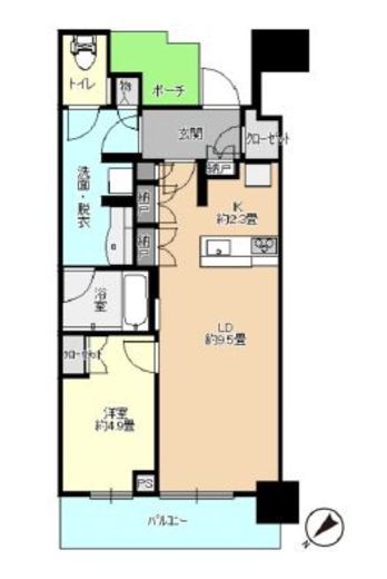 ザ・タワー横浜北仲 7階 間取り図