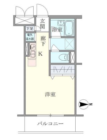 メゾンベール南麻布 203 間取り図