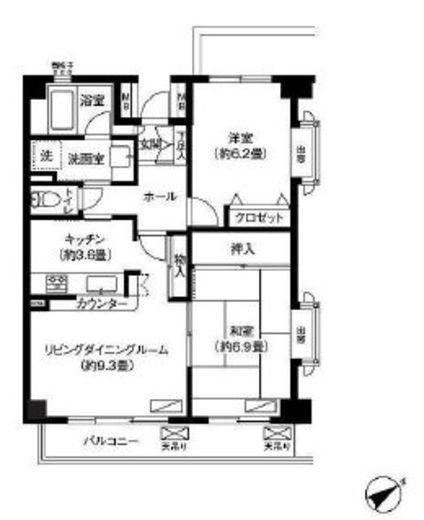 代々木カサグランデ 409 間取り図