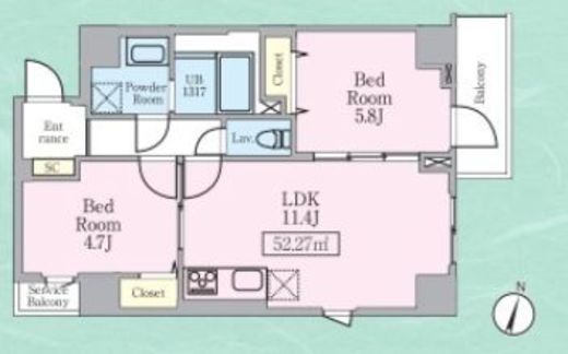 THE ROOM (ザルーム) 301 間取り図