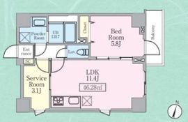 THE ROOM (ザルーム) 601 間取り図