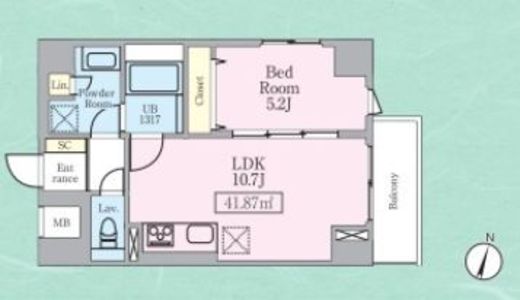 THE ROOM (ザルーム) 703 間取り図