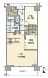 プラウド東陽町サウス 4階 間取り図