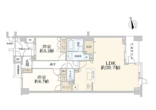 東急ドエルアルス代々木参宮橋 4階 間取り図