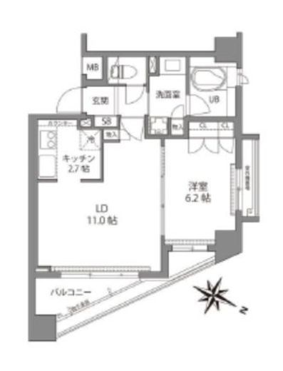 グランスイート大塚 7階 間取り図