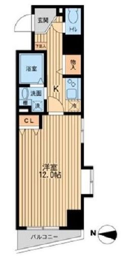 エクセリア池袋WESTⅡ 804 間取り図