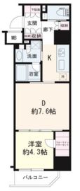 デュオステージ蒲田 14階 間取り図