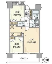 グローリオ三鷹 6階 間取り図