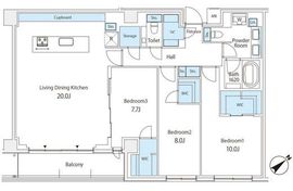 ブラウベルグ表参道 302 間取り図