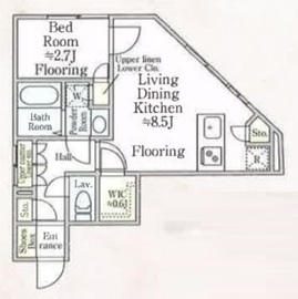 CREAL新宿山吹町 (クリアル新宿山吹町) 501 間取り図