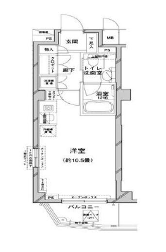 コンフォリア目黒八雲 106 間取り図