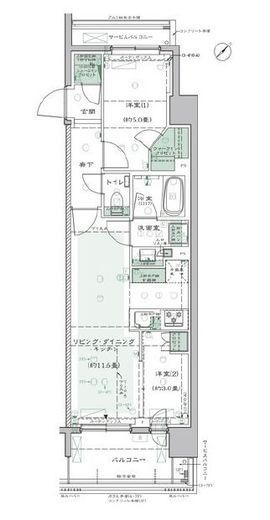 リビオ横濱反町 4階 間取り図