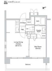 プライムアーバン神楽坂 1107 間取り図
