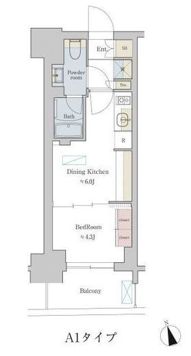 ブリリアイスト町屋 403 間取り図