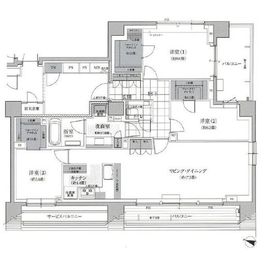 グランドメゾン白金高輪パークフロント 8階 間取り図