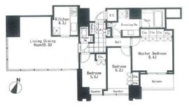 THE ROPPONGI TOKYO CLUB RESIDENCE 22階 間取り図