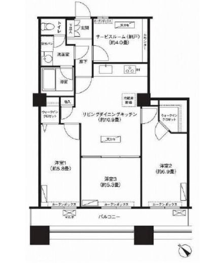 晴海ビュータワー（晴海アイランドトリトンスクエアビュータワー） 9階 間取り図