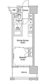 ザ・パークハビオ上北沢 1003 間取り図