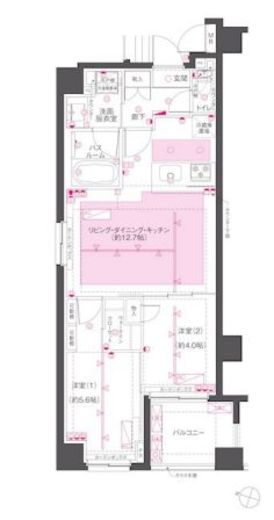 ZOOM渋谷笹塚Second 3階 間取り図