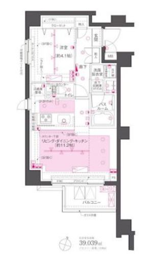 ZOOM渋谷笹塚Second 3階 間取り図