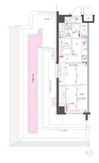 ZOOM渋谷笹塚Second 4階 間取り図