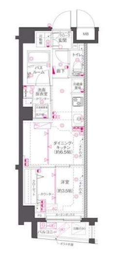 ZOOM渋谷笹塚Second 3階 間取り図
