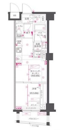 ZOOM渋谷笹塚Second 3階 間取り図