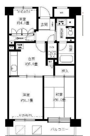 フレスコ川崎 707 間取り図