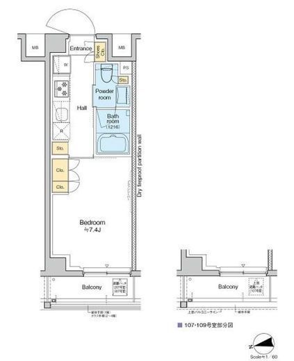 RESIDENCE KOENJI 109 間取り図