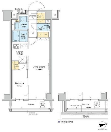 RESIDENCE KOENJI 416 間取り図