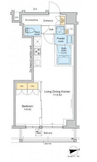 RESIDENCE KOENJI 417 間取り図