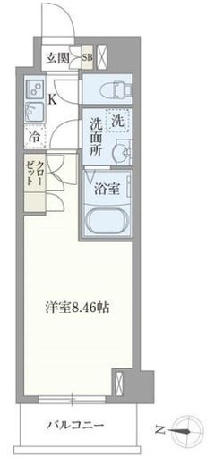 オープンブルーム押上 403 間取り図