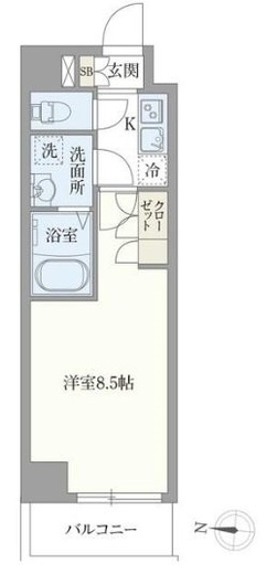 オープンブルーム押上 401 間取り図