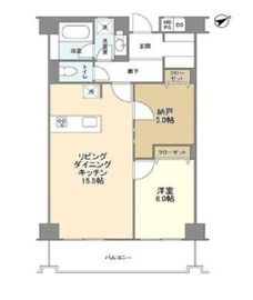 ボヌール東池袋 202 間取り図