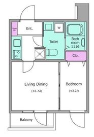 コルティーレ上北沢 205 間取り図