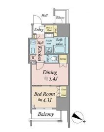 シティハウス東麻布 3階 間取り図