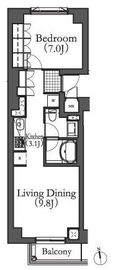 ルフォンプログレ学芸大学 201 間取り図