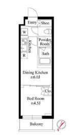 ハーモニーレジデンス新宿余丁町ザ・ガーデン 4階 間取り図