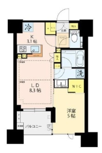 シティハウス四谷津の守坂 3階 間取り図