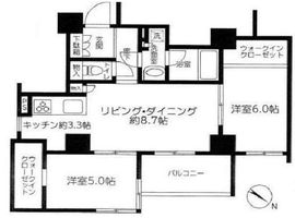 ルフォン不動前 5階 間取り図