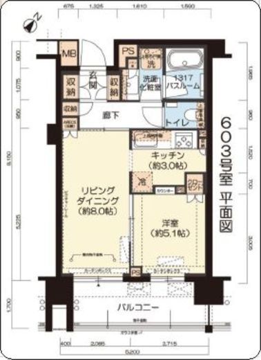 アトラス押上 6階 間取り図