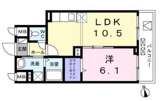 ドミールT馬込 204 間取り図